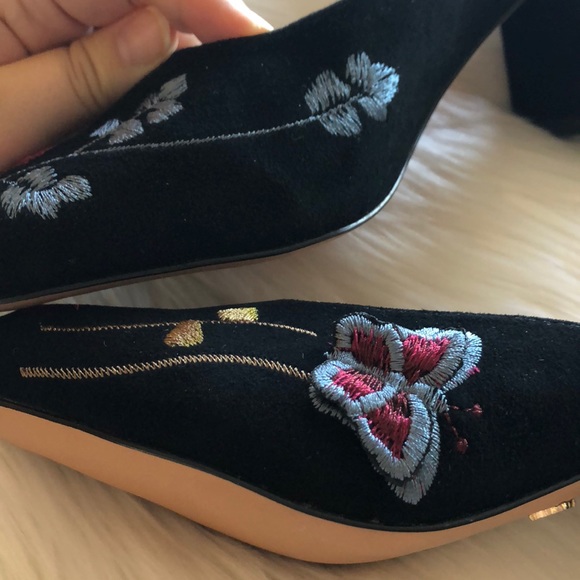 Nanette Lepore Peggy Embroidered Block Heel Mule - Picture 8 of 8